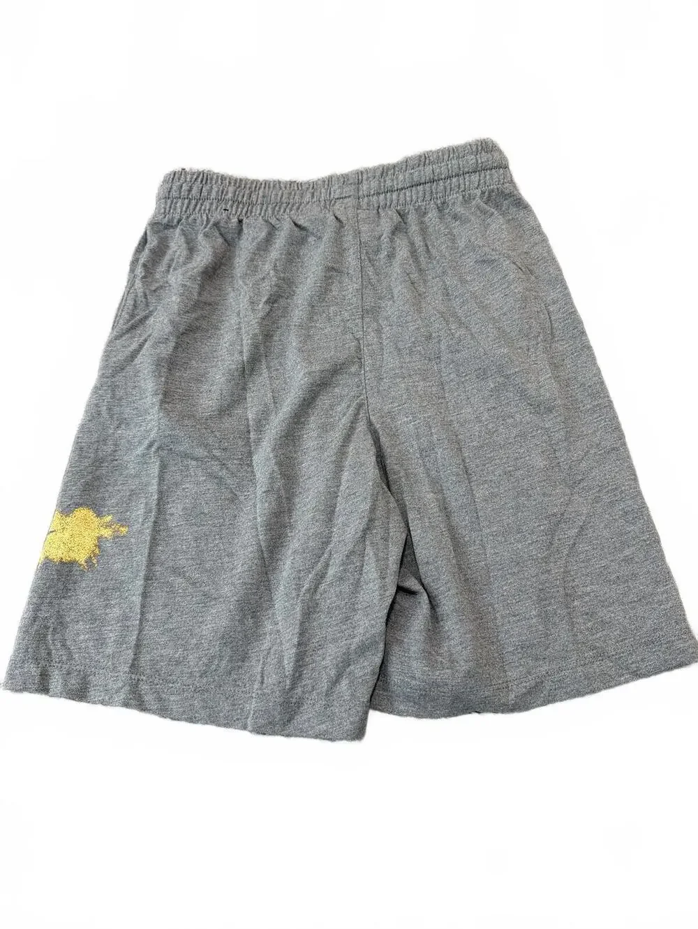 Nike Boys Sweatshorts XL Gray Yellow Logo Fleece